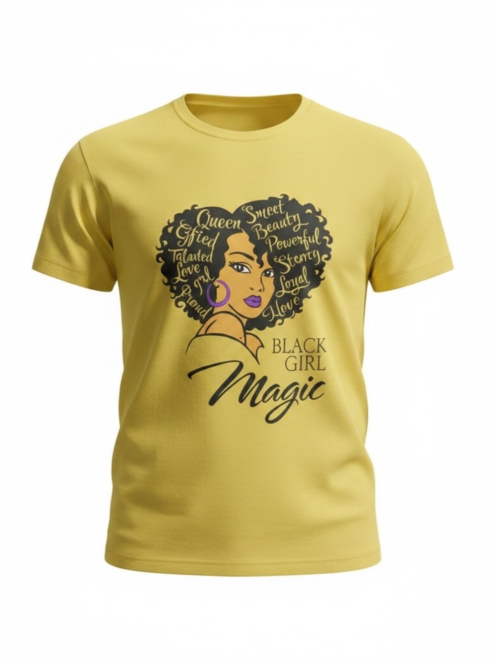 Women’s Yellow Top Black Girl Magic Size L - Picture 1 of 4